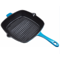 Verschiedene Emaille Farbe Grill Pan Gusseisen